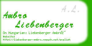 ambro liebenberger business card